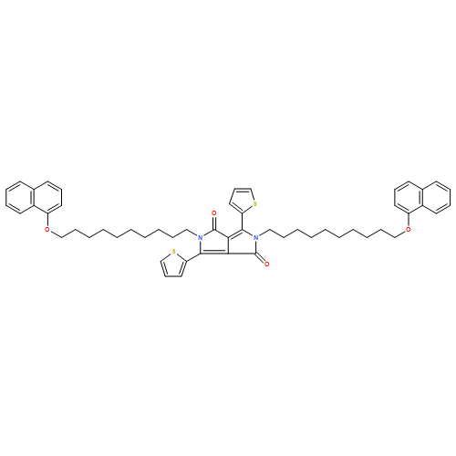 Pyrrolo[3,4-c]pyrrole-1,4-dione, 2,5-dihydro-2,5-bis[10-(1-naphthalenyloxy)decyl]-3,6-di-2-thienyl- 