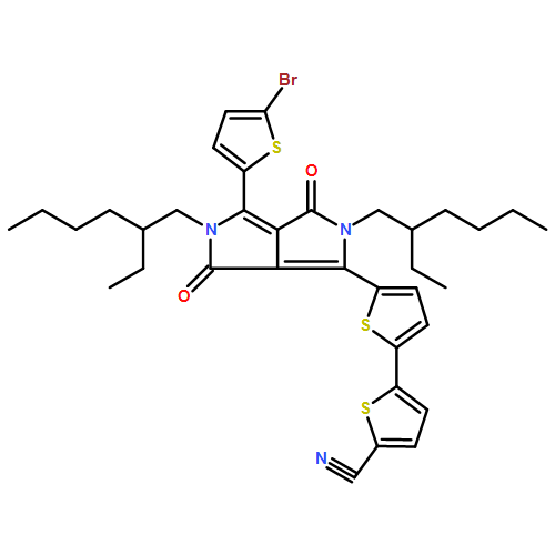 [2,2'-Bithiophene]-5-carbonitrile, 5'-[4-(5-bromo-2-thienyl)-2,5-bis(2-ethylhexyl)-2,3,5,6-tetrahydro-3,6-dioxopyrrolo[3,4-c]pyrrol-1-yl]- 