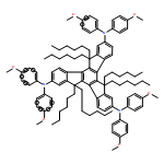 5H-Tribenzo[a,f,k]trindene-2,7,12-triamine, 5,5,10,10,15,15-hexahexyl-10,15-dihydro-N2,N2,N7,N7,N12,N12-hexakis(4-methoxyphenyl)- 