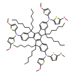 5H-Tribenzo[a,f,k]trindene-2,7,12-triamine, 5,5,10,10,15,15-hexahexyl-10,15-dihydro-N2,N2,N7,N7,N12,N12-hexakis(5-methoxy-2-thienyl)-