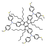 5H-Tribenzo[a,f,k]trindene-2,7,12-triamine, 5,5,10,10,15,15-hexahexyl-10,15-dihydro-N2,N2,N7,N7,N12,N12-hexakis[4-(methylthio)phenyl]-