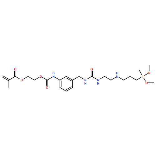 2-Propenoic acid, 2-methyl-, 2-[[[[3-[(9-methoxy-9-methyl-1-oxo-10-oxa-2,5-diaza-9-silaundec-1-yl)amino]methylphenyl]amino]carbonyl]oxy]ethyl ester 