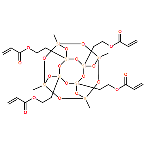 2-Propenoic acid, 1,1',1'',1'''-[(7,9,11,13-tetramethylpentacyclo[9.5.1.13,9.15,15.17,13]octasiloxane-1,3,5,15-tetrayl)tetra-2,1-ethanediyl] ester 