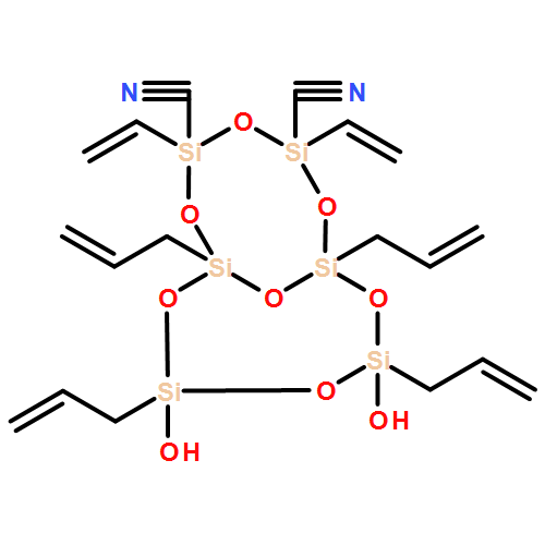 Bicyclo[5.5.1]hexasiloxane-3,5-dicarbonitrile, 3,5-diethenyl-9,11-dihydroxy-1,7,9,11-tetra-2-propen-1-yl- 