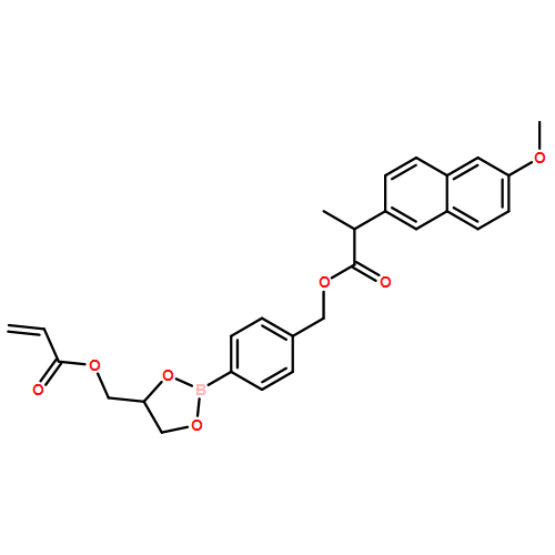 2-Naphthaleneacetic acid, 6-methoxy-α-methyl-, [4-[4-[[(1-oxo-2-propen-1-yl)oxy]methyl]-1,3,2-dioxaborolan-2-yl]phenyl]methyl ester, (αS)-