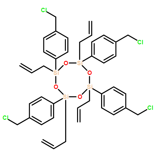 Cyclotetrasiloxane, 2,4,6,8-tetrakis[4-(chloromethyl)phenyl]-2,4,6,8-tetra-2-propen-1-yl- 