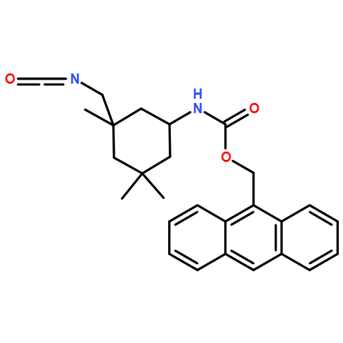 Carbamic acid, N-[3-(isocyanatomethyl)-3,5,5-trimethylcyclohexyl]-, 9-anthracenylmethyl ester 