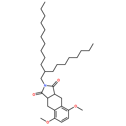 1H-Benz[f]isoindole-1,3(2H)-dione, 3a,4,9,9a-tetrahydro-5,8-dimethoxy-2-(2-octyldodecyl)-