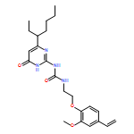 Urea, N-[2-(4-ethenyl-2-methoxyphenoxy)ethyl]-N'-[4-(1-ethylpentyl)-1,6-dihydro-6-oxo-2-pyrimidinyl]-