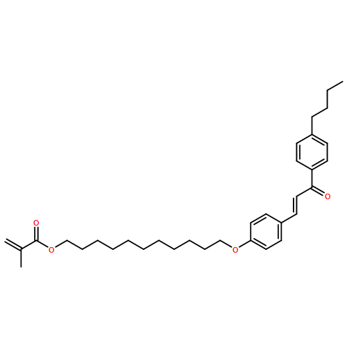 2-Propenoic acid, 2-methyl-, 11-[4-[(1E)-3-(4-butylphenyl)-3-oxo-1-propen-1-yl]phenoxy]undecyl ester