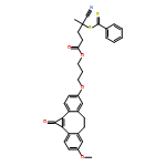 Pentanoic acid, 4-cyano-4-[(phenylthioxomethyl)thio]-, 3-[(6,7-dihydro-9-methoxy-1-oxo-1H-dibenzo[a,e]cyclopropa[c]cycloocten-4-yl)oxy]propyl ester