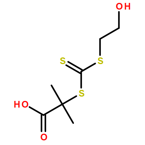 Propanoic acid, 2-[[[(2-hydroxyethyl)thio]thioxomethyl]thio]-2-methyl-