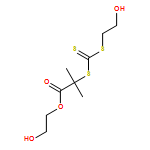 Propanoic acid, 2-[[[(2-hydroxyethyl)thio]thioxomethyl]thio]-2-methyl-, 2-hydroxyethyl ester