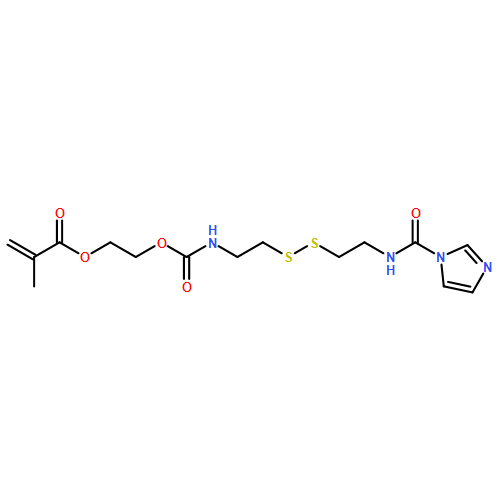 2-Propenoic acid, 2-methyl-, 13-(1H-imidazol-1-yl)-4,13-dioxo-3-oxa-8,9-dithia-5,12-diazatridec-1-yl ester 