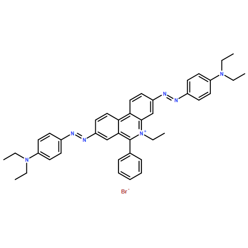 Phenanthridinium, 3,8-bis[2-[4-(diethylamino)phenyl]diazenyl]-5-ethyl-6-phenyl-, bromide (1:1) 