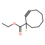 2-Cyclooctyne-1-carboxylic acid, 1-fluoro-, ethyl ester 