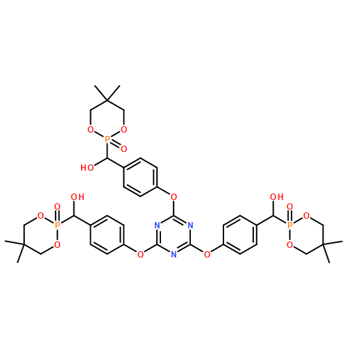 1,3,2-Dioxaphosphorinane-2-methanol, α,α',α''-[1,3,5-triazine-2,4,6-triyltris(oxy-4,1-phenylene)]tris[5,5-dimethyl-, 2,2',2''-trioxide 