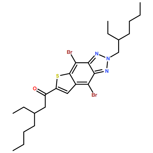 1-Heptanone, 1-[4,8-dibromo-2-(2-ethylhexyl)-2H-thieno[2,3-f]benzotriazol-6-yl]-3-ethyl- 