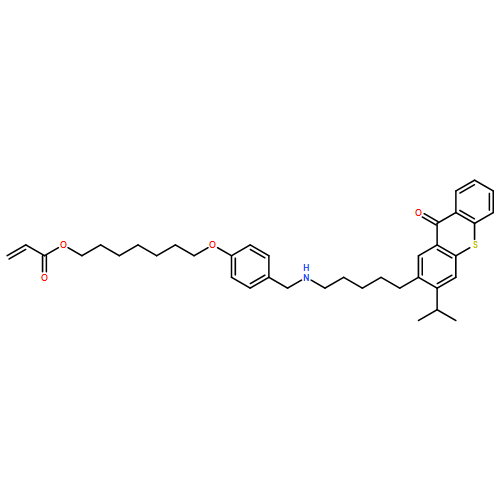 2-Propenoic acid, 7-[4-[[[3-(1-methylethyl)-9-oxo-9H-thioxanthen-2-yl]pentylamino]methyl]phenoxy]heptyl ester
