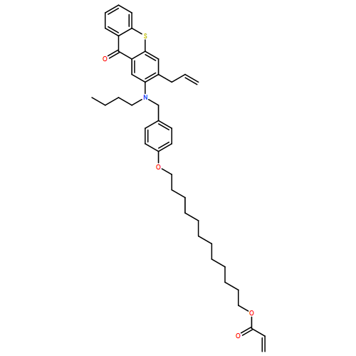 2-Propenoic acid, 12-[4-[[butyl[9-oxo-3-(2-propen-1-yl)-9H-thioxanthen-2-yl]amino]methyl]phenoxy]dodecyl ester