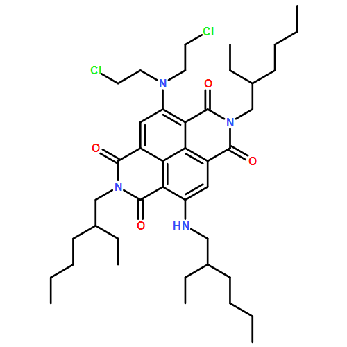 Benzo[lmn][3,8]phenanthroline-1,3,6,8(2H,7H)-tetrone, 4-[bis(2-chloroethyl)amino]-2,7-bis(2-ethylhexyl)-9-[(2-ethylhexyl)amino]- 