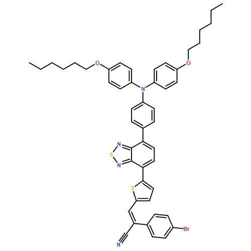 Benzeneacetonitrile, α-[[5-[7-[4-[bis[4-(hexyloxy)phenyl]amino]phenyl]-2,1,3-benzothiadiazol-4-yl]-2-thienyl]methylene]-4-bromo- 