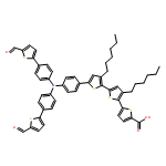 [2,2':5',2''-Terthiophene]-5-carboxylic acid, 5''-[4-[bis[4-(5-formyl-2-thienyl)phenyl]amino]phenyl]-3',3''-dihexyl- 