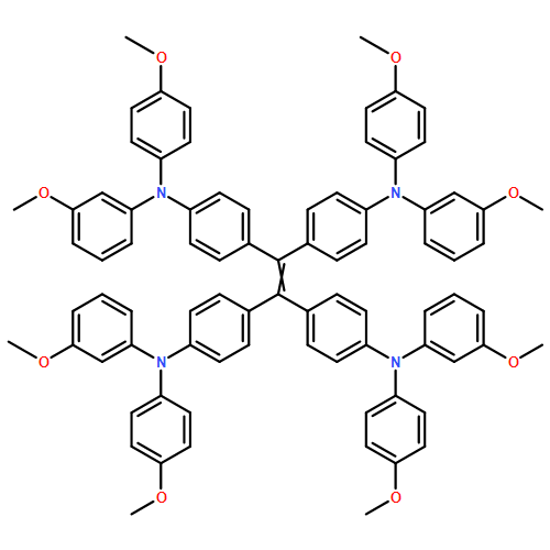 Benzenamine, 4,4',4'',4'''-(1,2-ethenediylidene)tetrakis[N-(3-methoxyphenyl)-N-(4-methoxyphenyl)- 