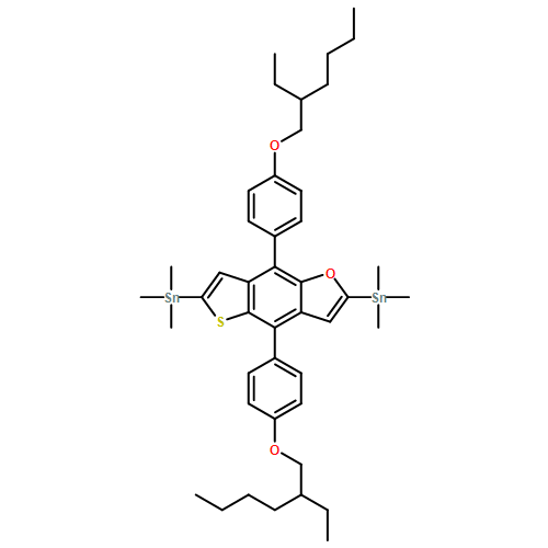 Stannane, 1,1'-[4,8-bis[4-[(2-ethylhexyl)oxy]phenyl]thieno[2,3-f]benzofuran-2,6-diyl]bis[1,1,1-trimethyl- 