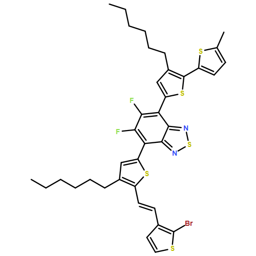 2,1,3-Benzothiadiazole, 4-[5-[(1E)-2-(2-bromo-3-thienyl)ethenyl]-4-hexyl-2-thienyl]-5,6-difluoro-7-(3-hexyl-5'-methyl[2,2'-bithiophen]-5-yl)- 