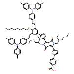 Benzoic acid, 4-[5-[4-[5-[3,5-bis[(1E)-2-[4-[bis(4-methylphenyl)amino]phenyl]ethenyl]-4-(octyloxy)phenyl]-2-thienyl]-2,5-bis(2-ethylhexyl)-2,3,5,6-tetrahydro-3,6-dioxopyrrolo[3,4-c]pyrrol-1-yl]-2-thienyl]- 