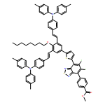 Benzoic acid, 4-[7-[5-[3,5-bis[(1E)-2-[4-[bis(4-methylphenyl)amino]phenyl]ethenyl]-4-(octyloxy)phenyl]-2-thienyl]-5,6-difluoro-2,1,3-benzothiadiazol-4-yl]-, methyl ester 