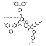 Benzoic acid, 4-[5-[4-[5-[3,5-bis[(1E)-2-[4-[bis(4-methylphenyl)amino]phenyl]ethenyl]-4-(octyloxy)phenyl]-2-thienyl]-2,5-bis(2-ethylhexyl)-2,3,5,6-tetrahydro-3,6-dioxopyrrolo[3,4-c]pyrrol-1-yl]-2-thienyl]-, methyl ester 