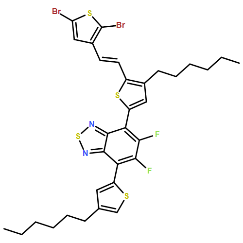 2,1,3-Benzothiadiazole, 4-[5-[2-(2,5-dibromo-3-thienyl)ethenyl]-4-hexyl-2-thienyl]-5,6-difluoro-7-(4-hexyl-2-thienyl)- 