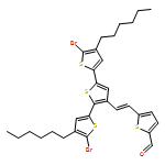 2-Thiophenecarboxaldehyde, 5-[(1E)-2-(5,5''-dibromo-4,4''-dihexyl[2,2':5',2''-terthiophen]-3'-yl)ethenyl]- 