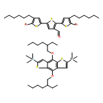 [2,2':5',2''-Terthiophene]-3'-carboxaldehyde, 5,5''-dibromo-4,4''-dihexyl-, polymer with 1,1'-[4,8-bis[(2-ethylhexyl)oxy]benzo[1,2-b:4,5-b']dithiophene-2,6-diyl]bis[1,1,1-trimethylstannane] 