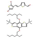 2-Thiophenecarboxaldehyde, 5-[(1E)-2-(2,5-dibromo-3-thienyl)ethenyl]-, polymer with 1,1'-[4,8-bis[(2-ethylhexyl)oxy]benzo[1,2-b:4,5-b']dithiophene-2,6-diyl]bis[1,1,1-trimethylstannane] 