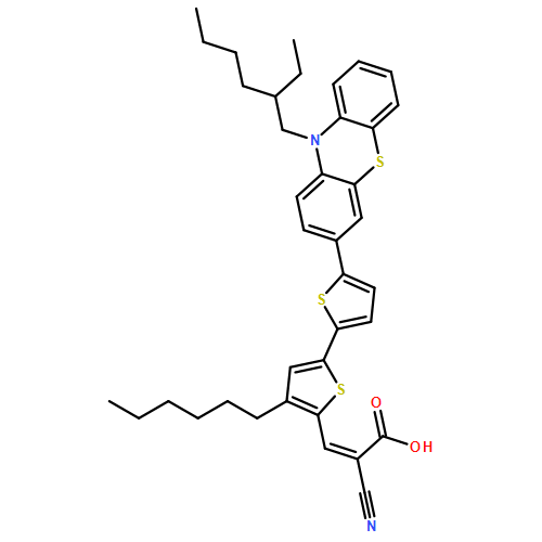 2-Propenoic acid, 2-cyano-3-[5'-[10-(2-ethylhexyl)-10H-phenothiazin-3-yl]-4-hexyl[2,2'-bithiophen]-5-yl]- 