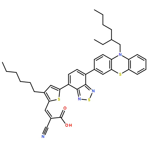 2-Propenoic acid, 2-cyano-3-[5-[7-[10-(2-ethylhexyl)-10H-phenothiazin-3-yl]-2,1,3-benzothiadiazol-4-yl]-3-hexyl-2-thienyl]- 