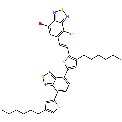 2,1,3-Benzothiadiazole, 4,7-dibromo-5-[2-[3-hexyl-5-[7-(4-hexyl-2-thienyl)-2,1,3-benzothiadiazol-4-yl]-2-thienyl]ethenyl]- 