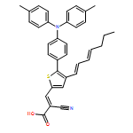 2-Propenoic acid, 3-[5-[4-[bis(4-methylphenyl)amino]phenyl]-4-(1E,3E)-1,3-heptadien-1-yl-2-thienyl]-2-cyano-, (2E)-