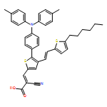 2-Propenoic acid, 3-[5-[4-[bis(4-methylphenyl)amino]phenyl]-4-[(1E)-2-(5-hexyl-2-thienyl)ethenyl]-2-thienyl]-2-cyano-, (2E)-