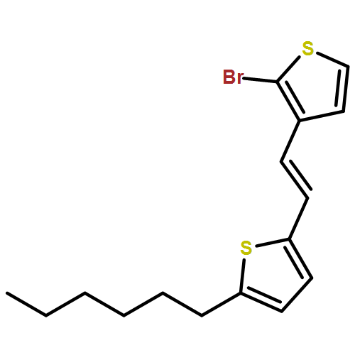 Thiophene, 2-bromo-3-[(1E)-2-(5-hexyl-2-thienyl)ethenyl]- 