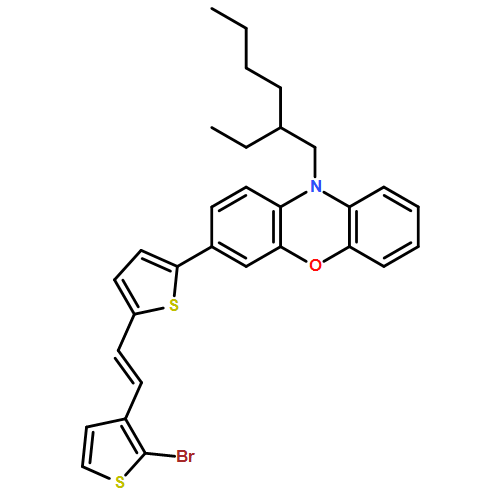 10H-Phenoxazine, 3-[5-[(1E)-2-(2-bromo-3-thienyl)ethenyl]-2-thienyl]-10-(2-ethylhexyl)- 