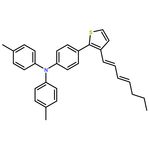 Benzenamine, 4-[3-(1E,3E)-1,3-heptadien-1-yl-2-thienyl]-N,N-bis(4-methylphenyl)- 