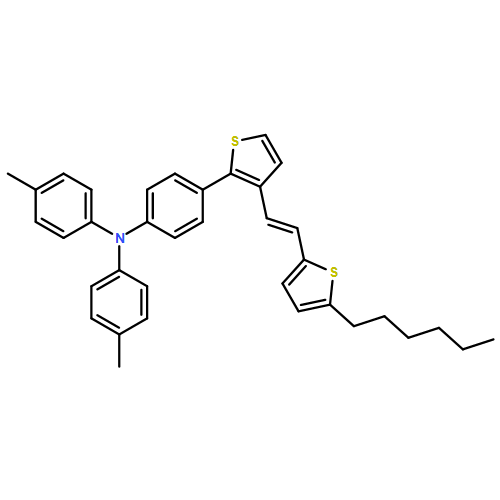 Benzenamine, 4-[3-[(1E)-2-(5-hexyl-2-thienyl)ethenyl]-2-thienyl]-N,N-bis(4-methylphenyl)- 