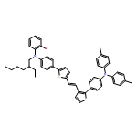 Benzenamine, 4-[3-[(1E)-2-[5-[10-(2-ethylhexyl)-10H-phenoxazin-3-yl]-2-thienyl]ethenyl]-2-thienyl]-N,N-bis(4-methylphenyl)- 