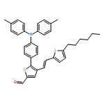 2-Thiophenecarboxaldehyde, 5-[4-[bis(4-methylphenyl)amino]phenyl]-4-[(1E)-2-(5-hexyl-2-thienyl)ethenyl]- 