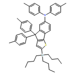 4H-Indeno[1,2-b]thiophen-6-amine, N,N,4,4-tetrakis(4-methylphenyl)-2-(tributylstannyl)- 