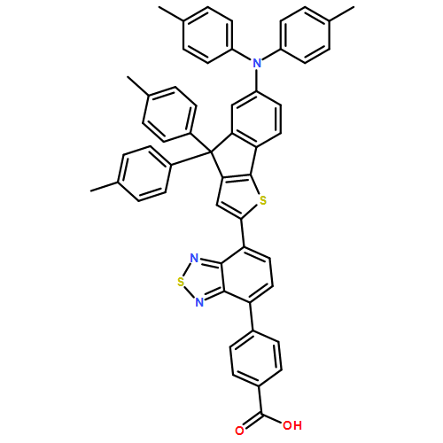 Benzoic acid, 4-[7-[6-[bis(4-methylphenyl)amino]-4,4-bis(4-methylphenyl)-4H-indeno[1,2-b]thien-2-yl]-2,1,3-benzothiadiazol-4-yl]- 